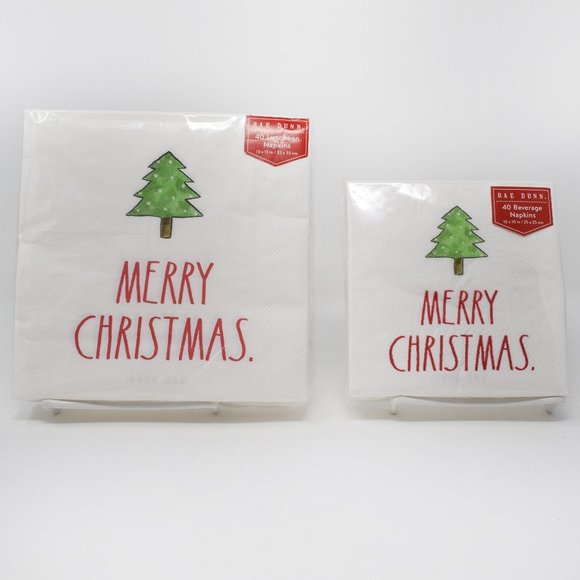 Rae Dunn Merry Christmas Paper Lunch Drink Napkins - Picture 1 of 8